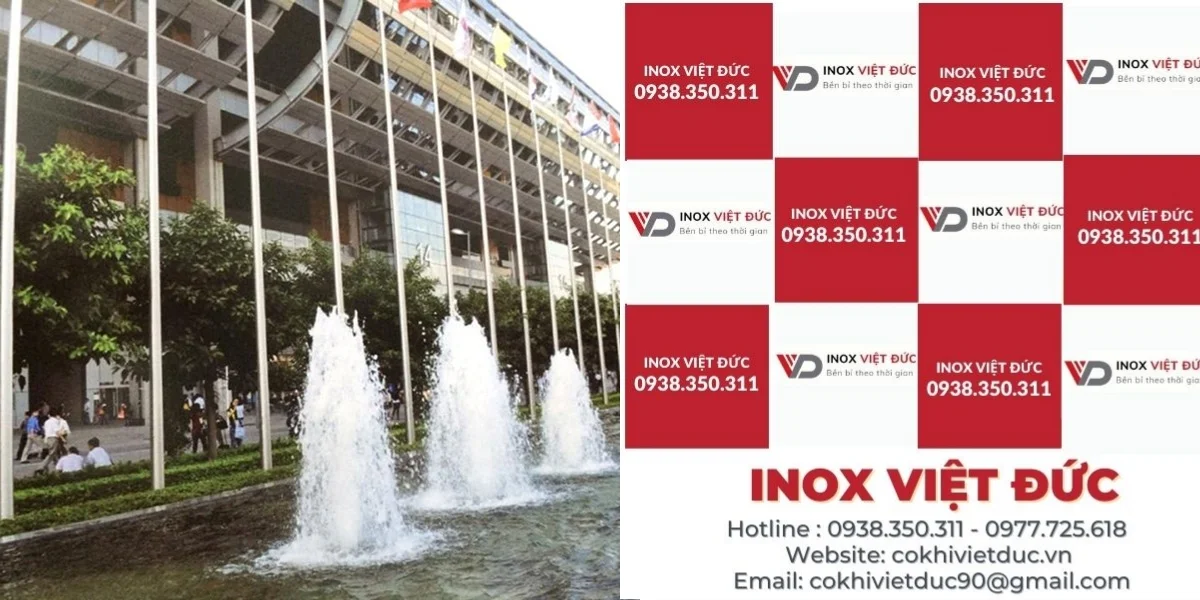 Cột Cờ Inox 18M Ngoài Trời 62 35