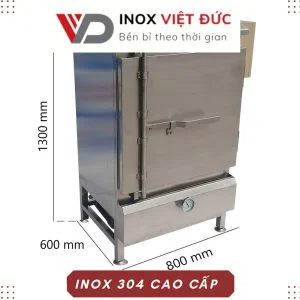 Tủ Hấp Cơm Công Nghiệp 100kg Điện và Gas 