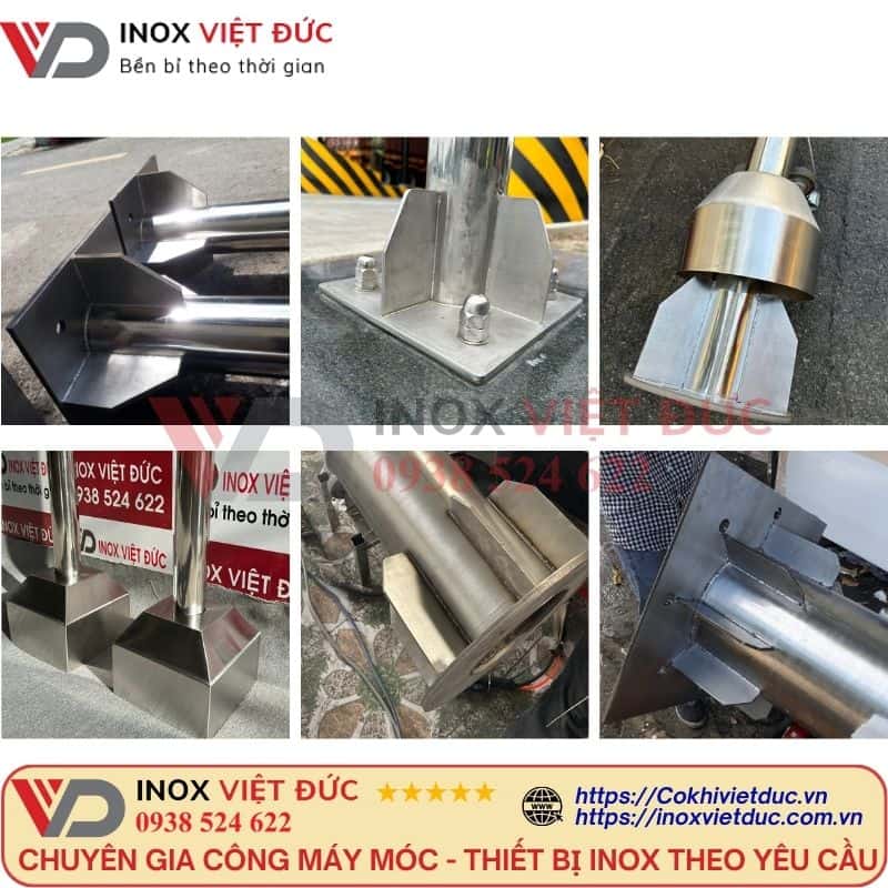 Bản mã cột cờ inox 304