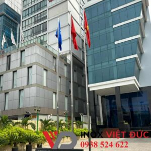 Trụ cờ inox 8m cho trường học và cơ quan