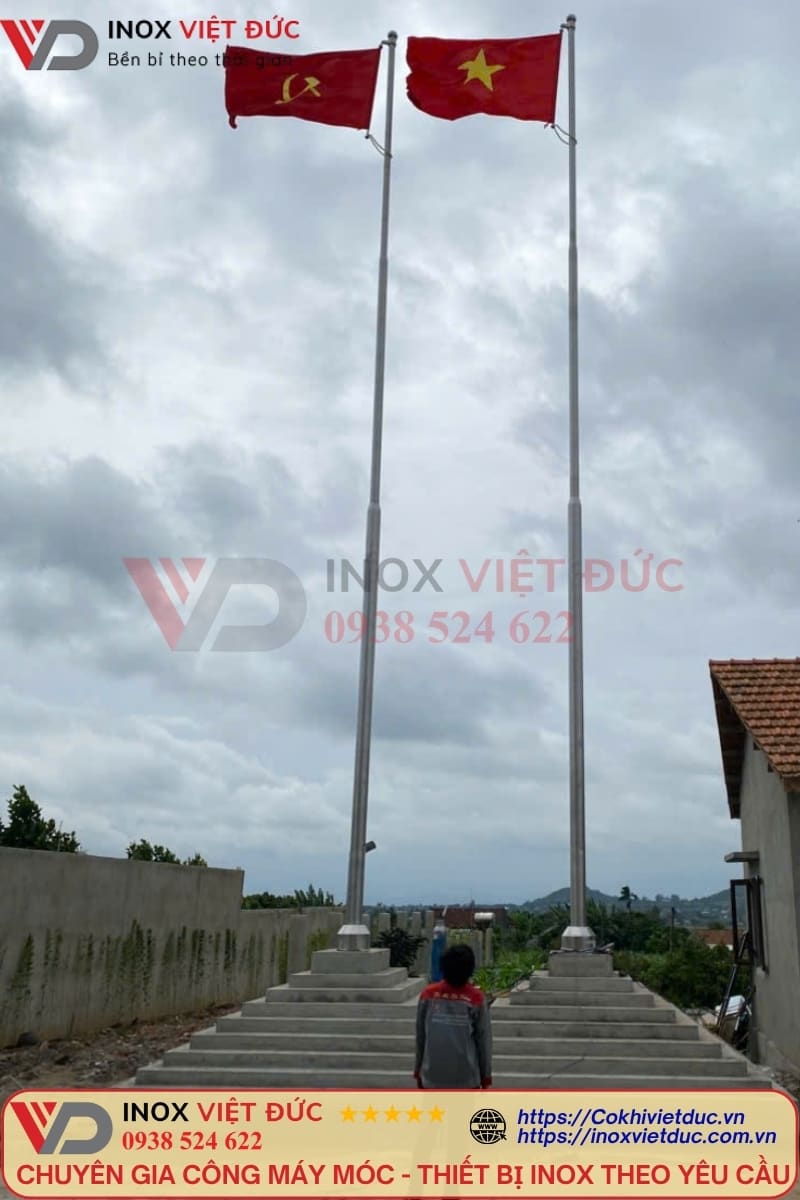 Cột cờ inox 15m 