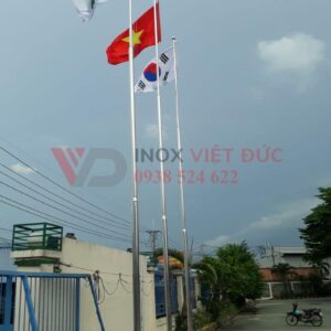 Cột cờ inox 304 8m ngoài trời cao cấp