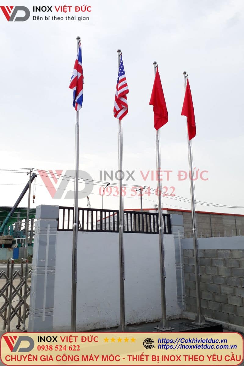 cot co inox 6m ben dep ngoai troi chong gi set