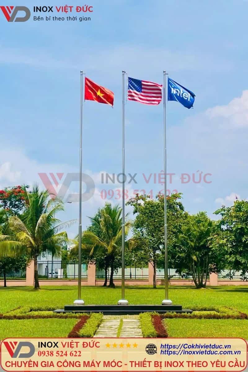 Cột cờ inox 304