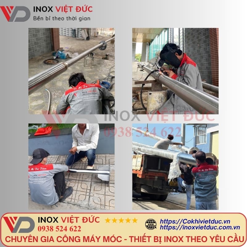 Cột cờ inox ngoài trời