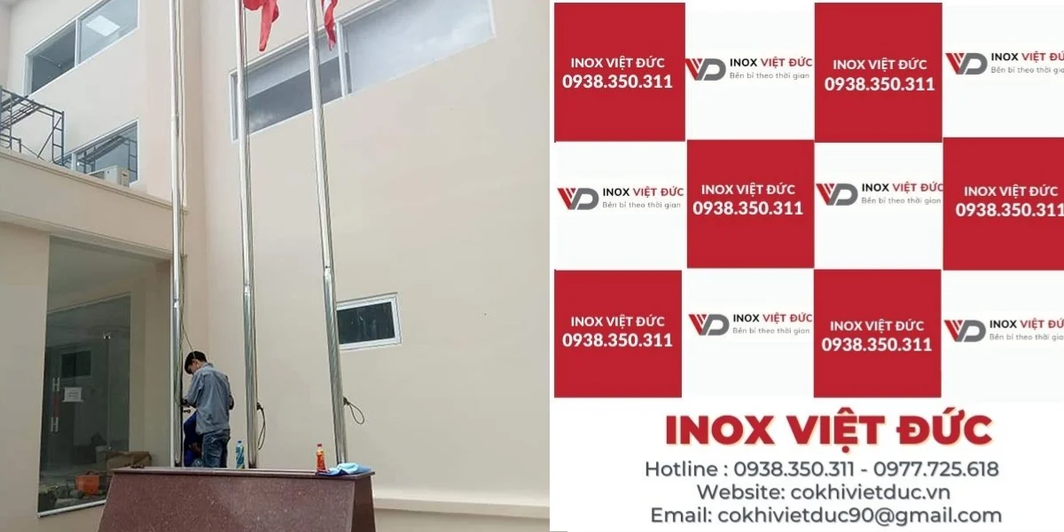Cột Cờ Inox 18M Ngoài Trời 46 20