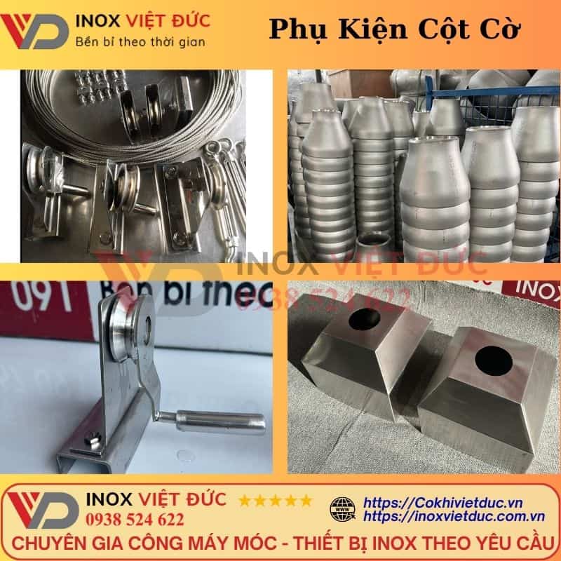 Trụ Cờ - Trụ Cờ Inox 304 40 Phụ kiện cột cờ