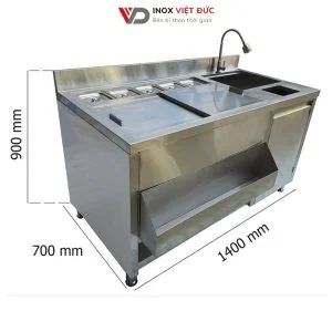 Quầy pha chế inox mang đến không gian quầy bar sang trọng