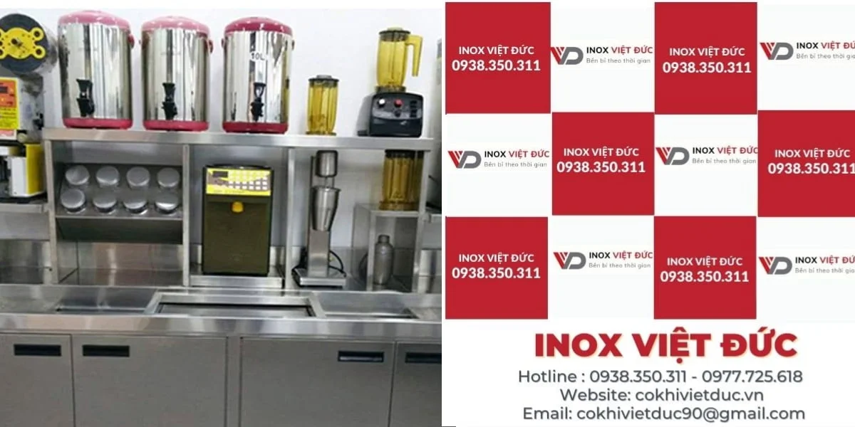 Quầy bar trà sữa, quầy bar pha chế trà sữa 10 quầy pha chế quán trà sữa