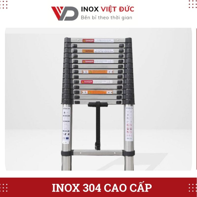 Thang rút inox - Thang rút inox 5M giá Tốt