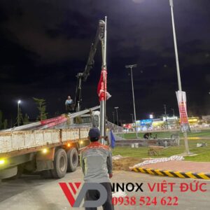 Cột cờ inox 304 cao 13m