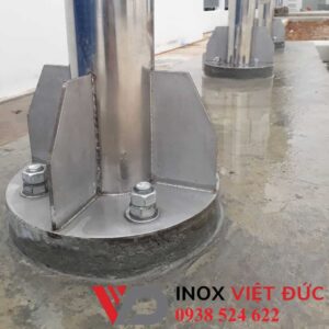 Gia công chân cột cờ inox Việt Đức