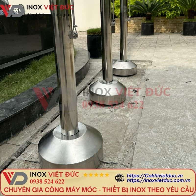 Chân Cột Cờ Inox 304 28 Chân cột cờ inox 304 chống gỉ